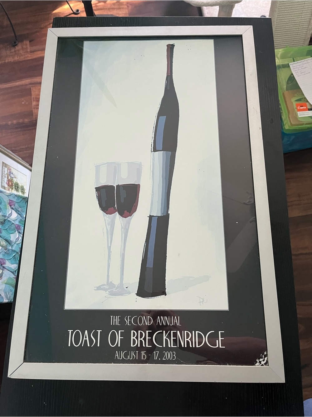 Framed Toast of Breckenridge Art 1x17x26.5